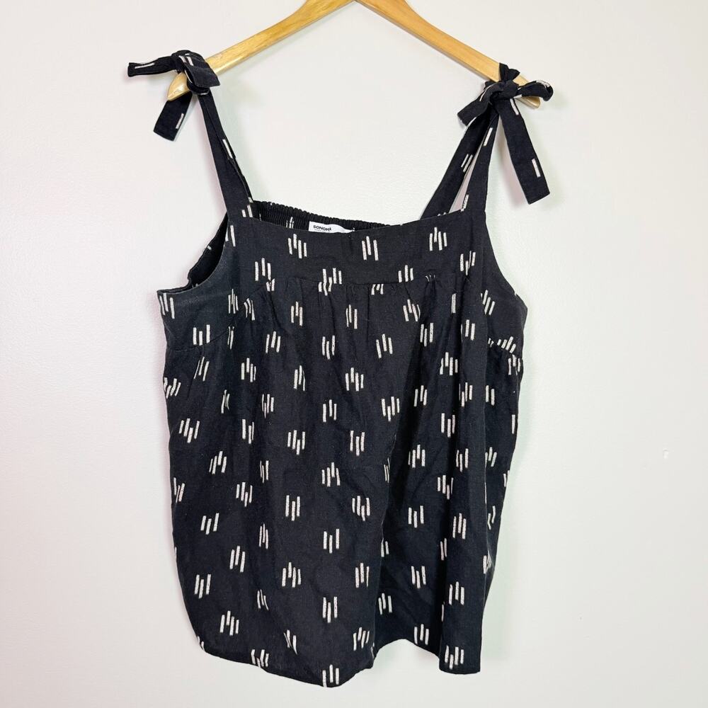 Sonoma Tie Strap Tank Tops Linen Blend Lot of 3 Women's XL Floral Geometric Boho - Picture 10 of 16